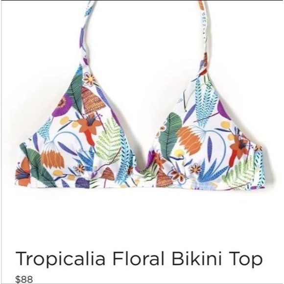 Echo Tropicalia Floral Bikini Swim Top Bottom Set Large - Picture 8 of 8